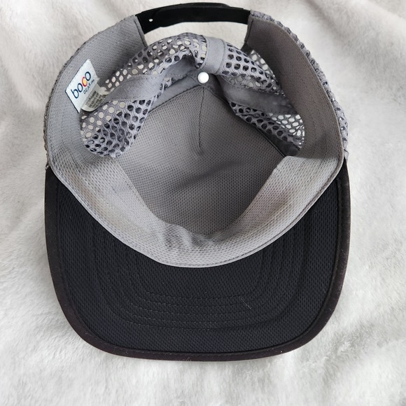 BOCO Gear Trail Strapback Trucker Hat Black Geometric Mountains One Size EUC - Picture 5 of 9